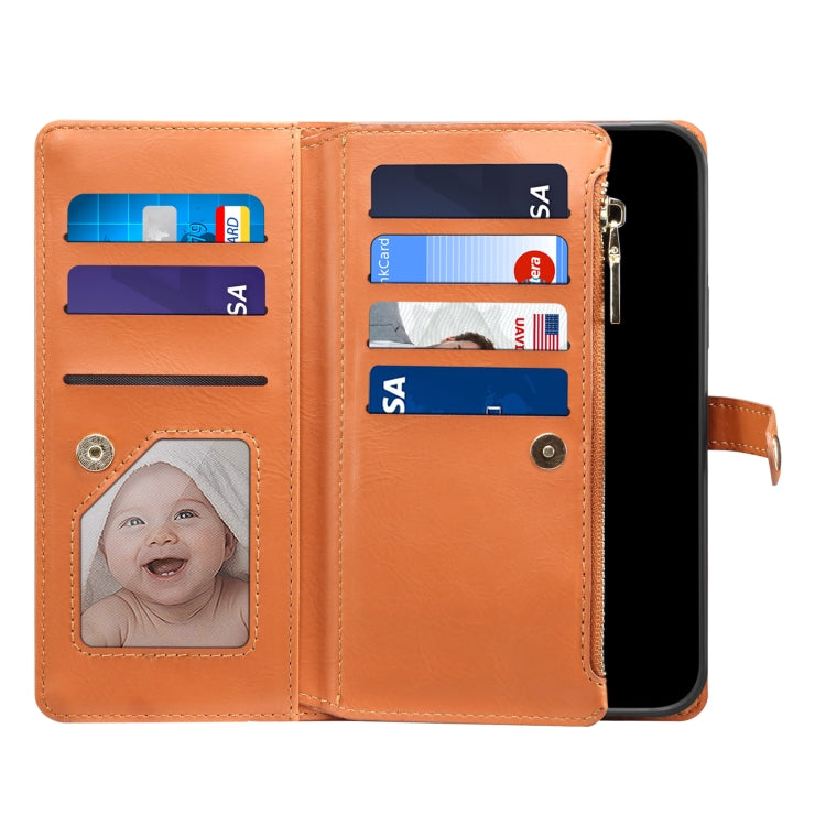 For Google Pixel 7 Pro 5G ESEBLE Star Series Lanyard Zipper Wallet RFID Leather Case(Brown) - Google Cases by ESEBLE | Online Shopping South Africa | PMC TechLife | Buy Now Pay Later Mobicred