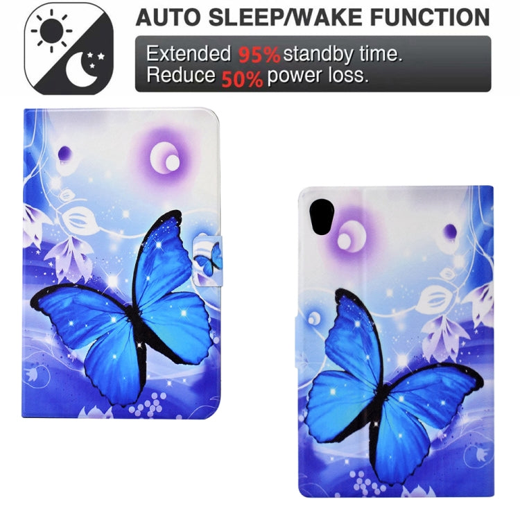 For Lenovo Tab M10 HD Gen 2 Electric Pressed TPU Smart Leather Tablet Case(Blue Butterfly) - Lenovo by PMC TechLife | Online Shopping South Africa | PMC TechLife | Buy Now Pay Later Mobicred