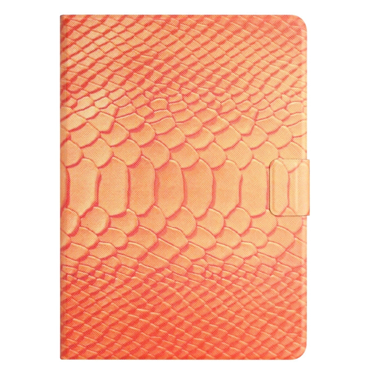 For Amazon Kindle Fire HD 10 2019/2017/2015 Solid Color Crocodile Texture Leather Smart Tablet Case(Orange) - Amazon by PMC TechLife | Online Shopping South Africa | PMC TechLife | Buy Now Pay Later Mobicred