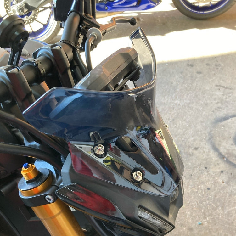 For Yamaha MT09 FZ09 21-22 Motorcycle Airflow Deflector Windshield(Grey) - Ornamental Parts by PMC TechLife | Online Shopping South Africa | PMC TechLife | Buy Now Pay Later Mobicred