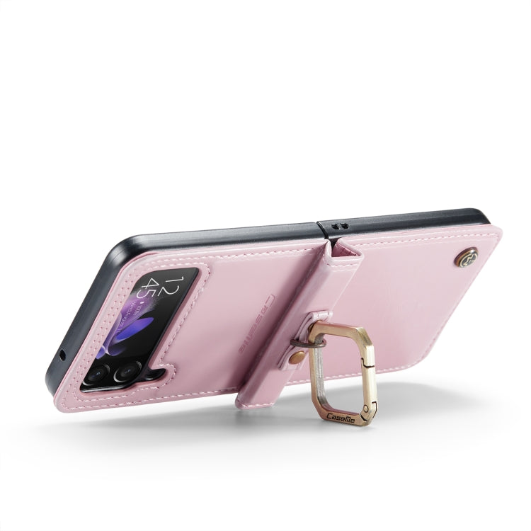 For Samsung Galaxy Z Flip3 5G CaseMe 003 Crazy Horse Texture Leather Phone Case with Lanyard(Rose Gold) - Galaxy Phone Cases by CaseMe | Online Shopping South Africa | PMC Jewellery | Buy Now Pay Later Mobicred