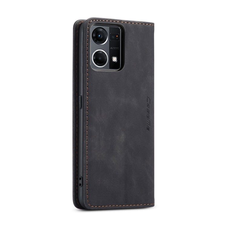 For OPPO Reno7 4G Indonesia/F21 Pro 4G/Reno8 4G CaseMe 013 Multifunctional Horizontal Flip Leather Phone Case(Black) - OPPO Cases by CaseMe | Online Shopping South Africa | PMC Jewellery | Buy Now Pay Later Mobicred