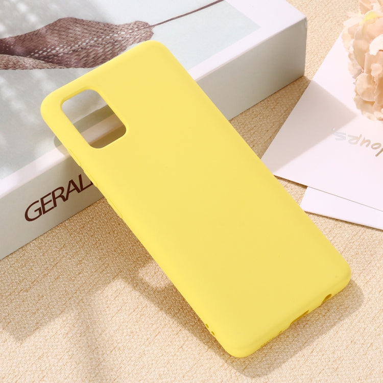 For Galaxy A31 Solid Color Liquid Silicone Dropproof Full Coverage Protective Case(Yellow) - Galaxy Phone Cases by PMC TechLife | Online Shopping South Africa | PMC TechLife