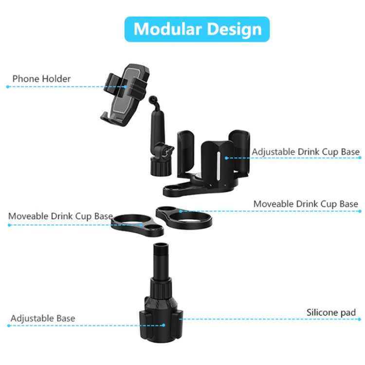 B08 Car Drink Water Cup Mobile Phone Holder(Green) - Car Drink Holders by PMC TechLife | Online Shopping South Africa | PMC TechLife | Buy Now Pay Later Mobicred