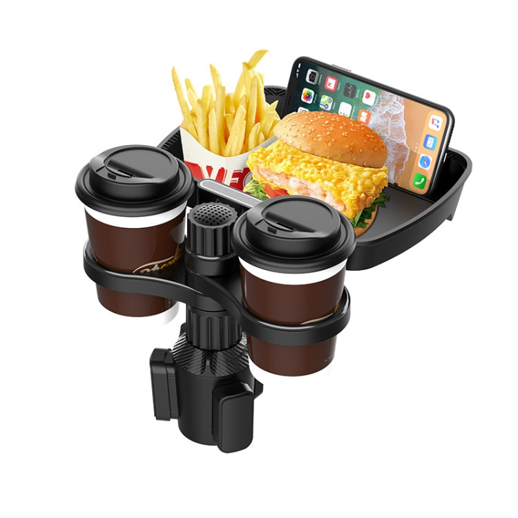 B09 Car Drink Water Cup Holder 360 Degree Rotating Dinner Plate(Black) - Car Drink Holders by PMC Jewellery | Online Shopping South Africa | PMC Jewellery | Buy Now Pay Later Mobicred