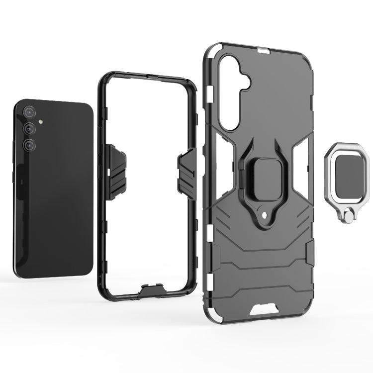 For Samsung Galaxy A34 5G Shockproof PC + TPU Phone Case with Magnetic Ring Holder(Black) - Galaxy Phone Cases by PMC TechLife | Online Shopping South Africa | PMC TechLife