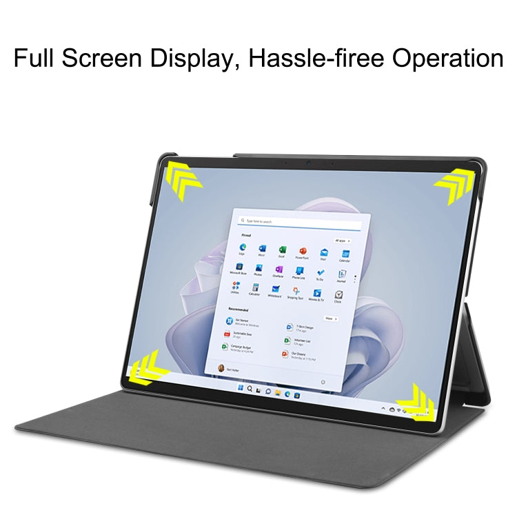 For Microsoft Surface Pro 9 Custer Painted 3-Fold Holder Leather Tablet Case(Graffiti) - Microsoft by PMC TechLife | Online Shopping South Africa | PMC TechLife | Buy Now Pay Later Mobicred