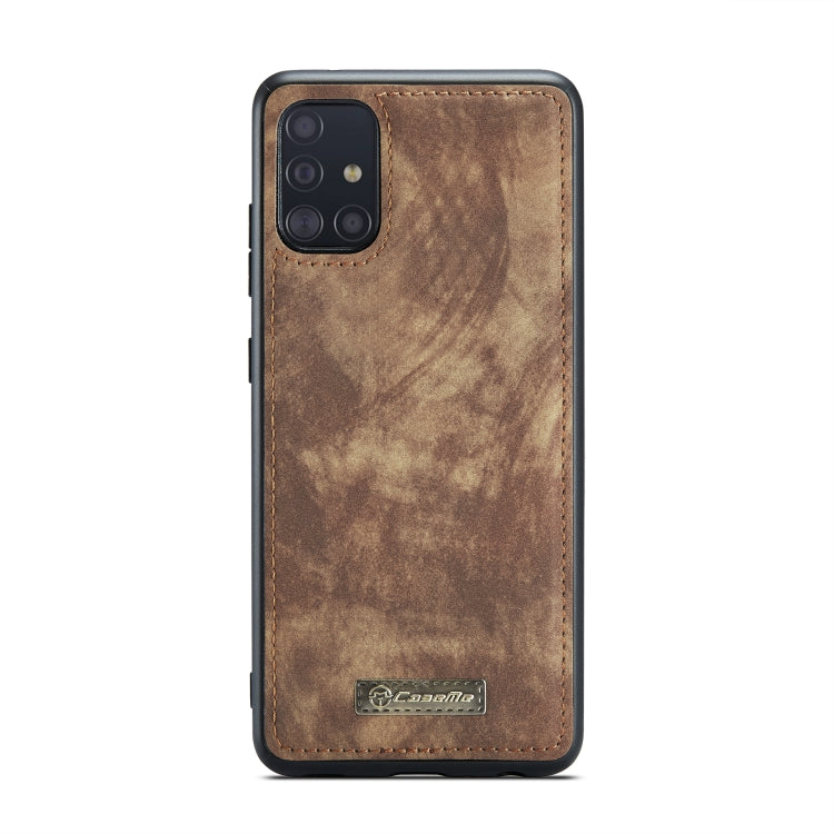 For Samsung Galaxy A51 CaseMe-008 Detachable Multifunctional Flip Leather Phone Case(Brown) - Galaxy Phone Cases by CaseMe | Online Shopping South Africa | PMC Jewellery | Buy Now Pay Later Mobicred