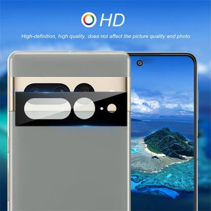 For Google Pixel 7 Pro 2pcs Full Glue Tempered Glass Full Film with 2pcs Aluminum Lens Film Set - Google Tempered Glass by PMC Jewellery | Online Shopping South Africa | PMC Jewellery