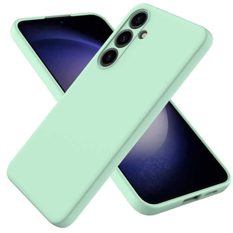 For Samsung Galaxy S24 5G Color Liquid Silicone Phone Case(Green) - Galaxy S24 5G Cases by PMC TechLife | Online Shopping South Africa | PMC TechLife | Buy Now Pay Later Mobicred