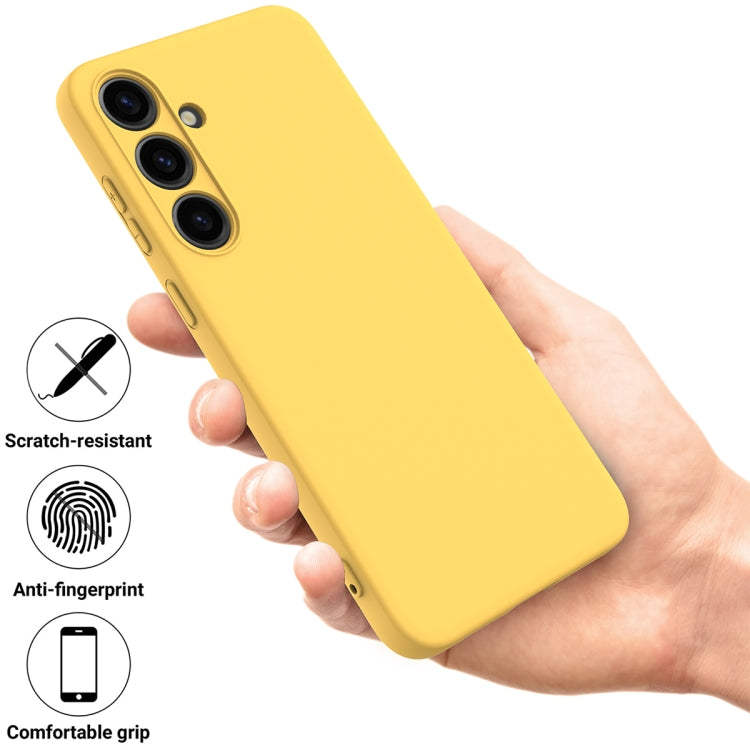 For Samsung Galaxy S24 5G Color Liquid Silicone Phone Case(Yellow) - Galaxy S24 5G Cases by PMC Jewellery | Online Shopping South Africa | PMC Jewellery