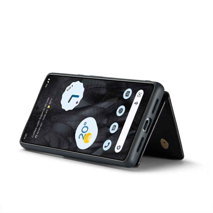 For Google Pixel 8 Pro DG.MING M3 Series Glitter Powder Card Bag Leather Case(Black) - Google Cases by DG.MING | Online Shopping South Africa | PMC TechLife | Buy Now Pay Later Mobicred