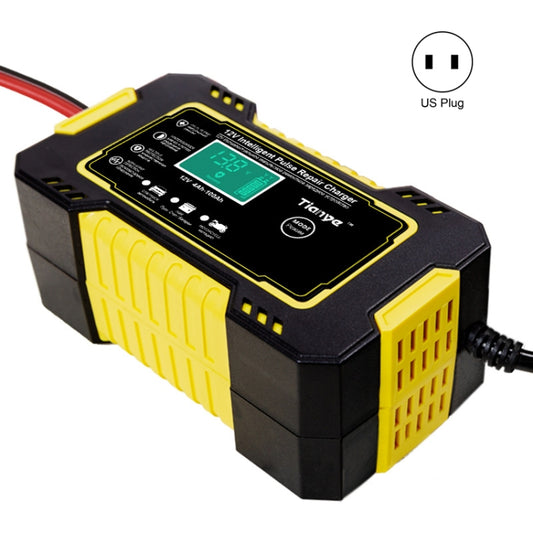 Motorcycle / Car Battery Smart Charger with LCD Creen, Plug Type:US Plug(Yellow) - Battery Charger by PMC Jewellery | Online Shopping South Africa | PMC Jewellery | Buy Now Pay Later Mobicred