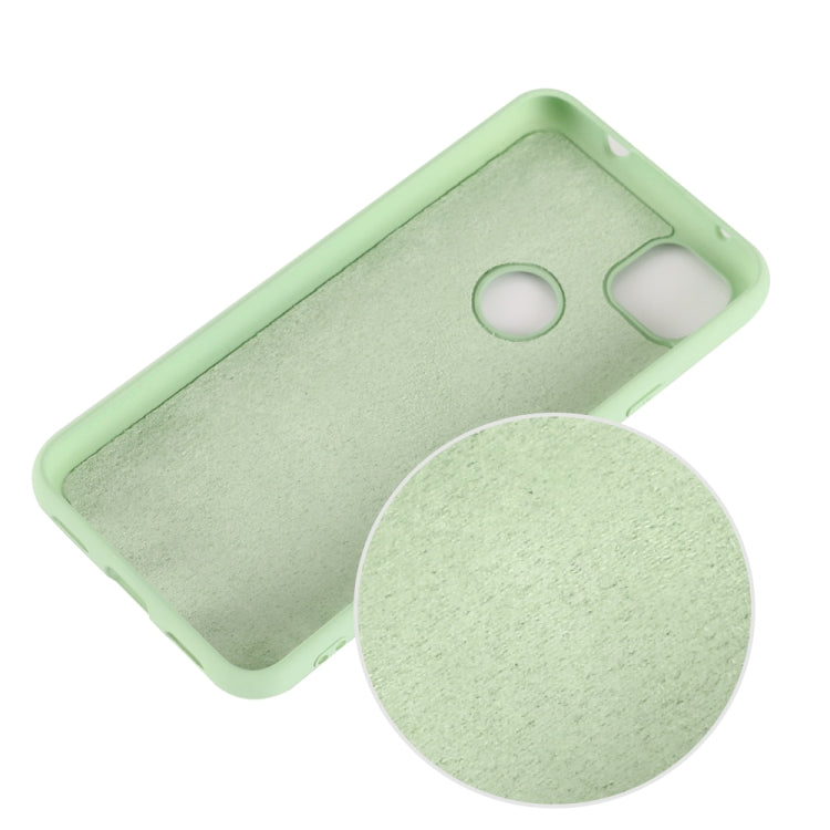 For Google Pixel 4a Pure Color Liquid Silicone Shockproof Full Coverage Case(Green) - Google Cases by PMC TechLife | Online Shopping South Africa | PMC TechLife