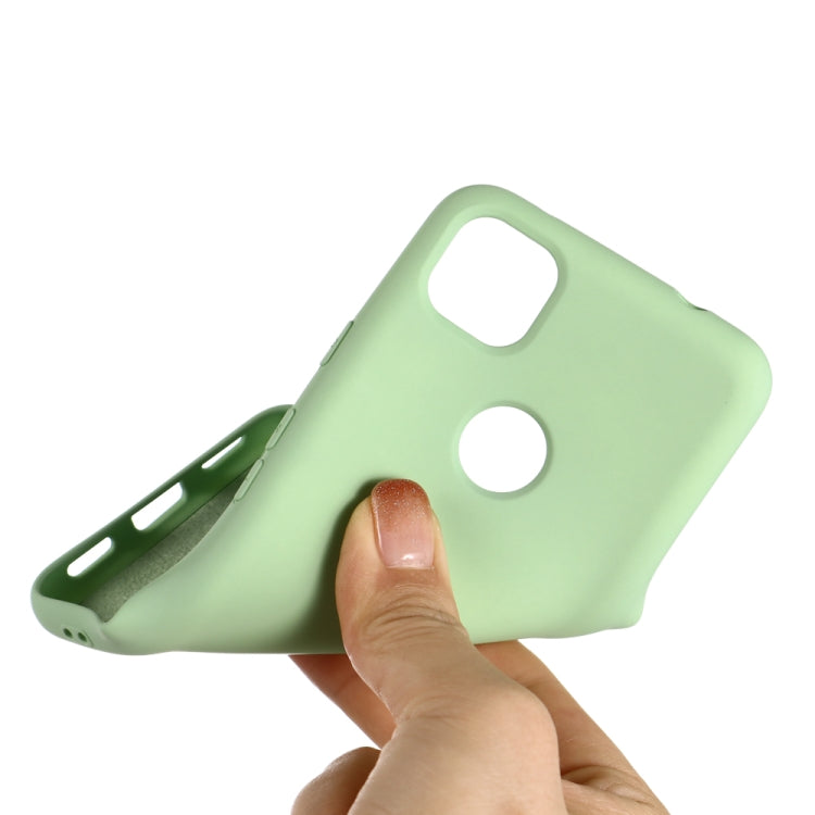 For Google Pixel 4a Pure Color Liquid Silicone Shockproof Full Coverage Case(Green) - Google Cases by PMC TechLife | Online Shopping South Africa | PMC TechLife