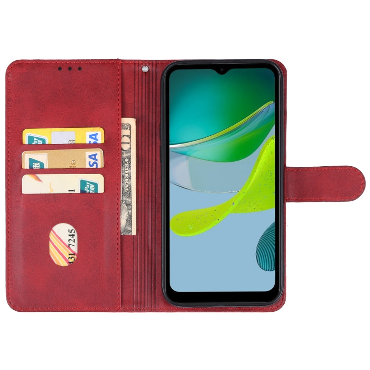 For Motorola Moto E13 Leather Phone Case(Red) - Motorola Cases by PMC Jewellery | Online Shopping South Africa | PMC Jewellery | Buy Now Pay Later Mobicred