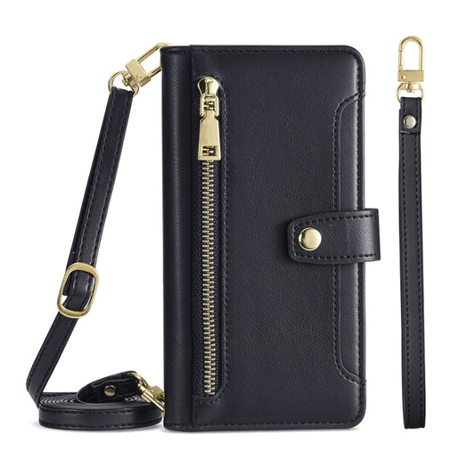 For Huawei P Smart Z / Enjoy 10 Plus Sheep Texture Cross-body Zipper Wallet Leather Phone Case(Black) - Huawei Cases by PMC Jewellery | Online Shopping South Africa | PMC Jewellery | Buy Now Pay Later Mobicred