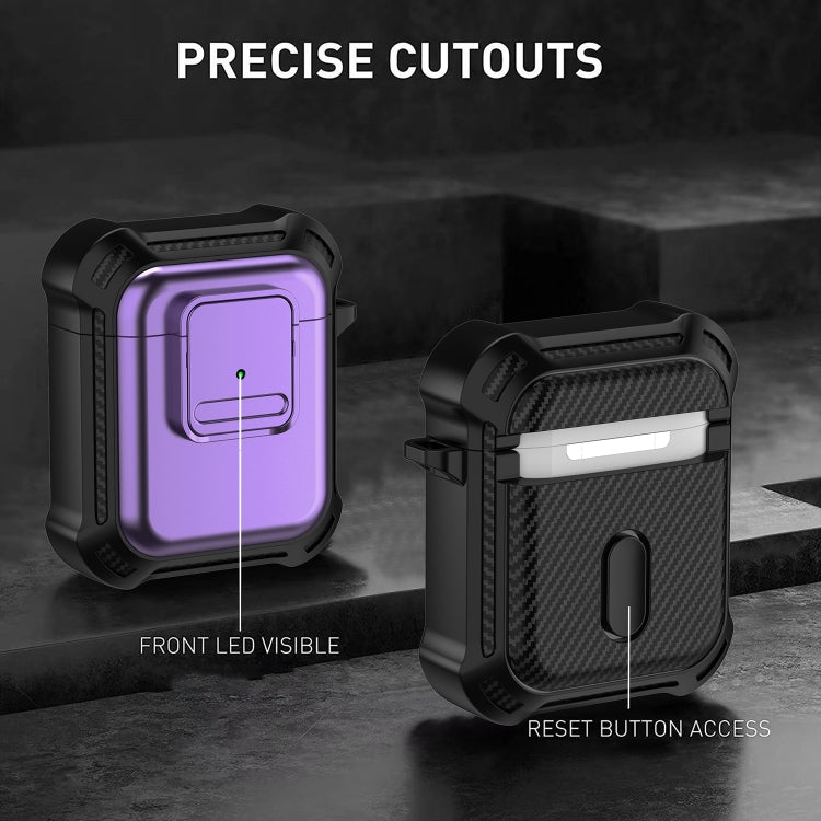 For AirPods 1 / 2 TPU + PC Shockproof Earphone Protective Case with Switch(Green) - For AirPods 1/2 by PMC Jewellery | Online Shopping South Africa | PMC Jewellery | Buy Now Pay Later Mobicred