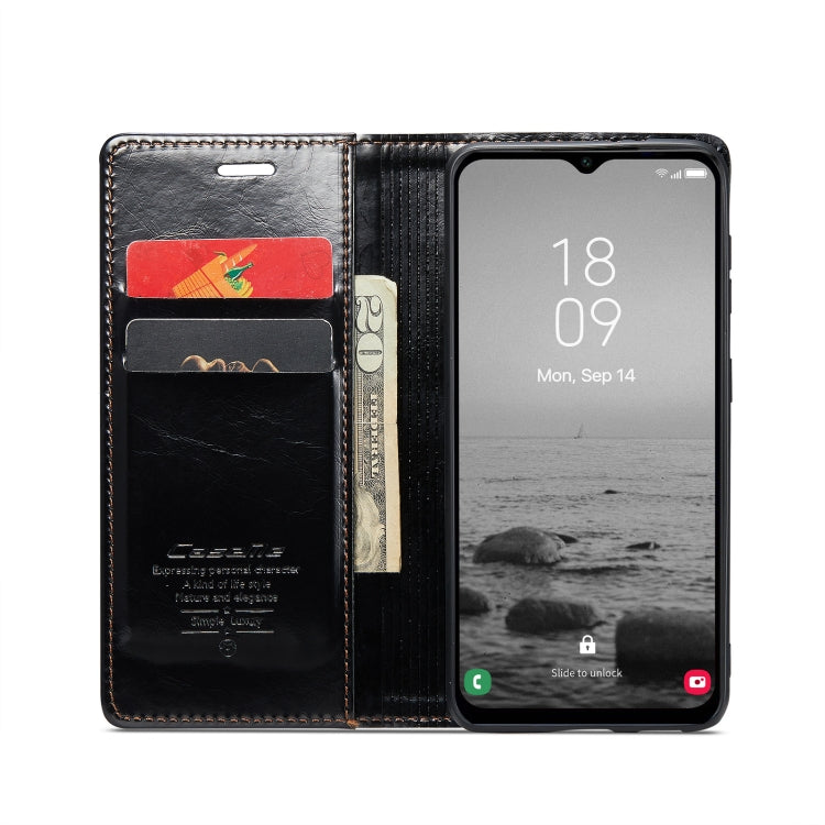 For Samsung Galaxy A14 5G CaseMe 003 Crazy Horse Texture Leather Phone Case(Black) - Galaxy Phone Cases by CaseMe | Online Shopping South Africa | PMC Jewellery | Buy Now Pay Later Mobicred