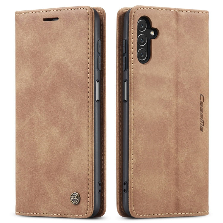 For Samsung Galaxy A14 5G CaseMe 013 Multifunctional Horizontal Flip Leather Phone Case(Brown) - Galaxy Phone Cases by CaseMe | Online Shopping South Africa | PMC Jewellery | Buy Now Pay Later Mobicred