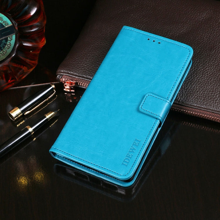 For Blackview A80 Pro idewei Crazy Horse Texture Horizontal Flip Leather Case with Holder & Card Slots & Wallet(Sky Blue) - More Brand by idewei | Online Shopping South Africa | PMC Jewellery | Buy Now Pay Later Mobicred