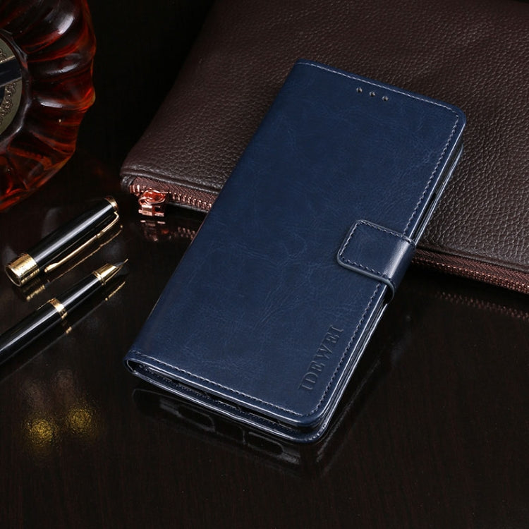 For Blackview BV6100 idewei Crazy Horse Texture Horizontal Flip Leather Case with Holder & Card Slots & Wallet(Dark Blue) - More Brand by idewei | Online Shopping South Africa | PMC Jewellery | Buy Now Pay Later Mobicred