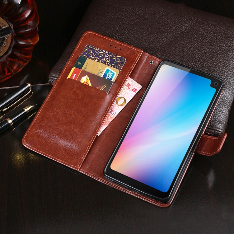 For Blackview BV6100 idewei Crazy Horse Texture Horizontal Flip Leather Case with Holder & Card Slots & Wallet(Dark Blue) - More Brand by idewei | Online Shopping South Africa | PMC Jewellery | Buy Now Pay Later Mobicred