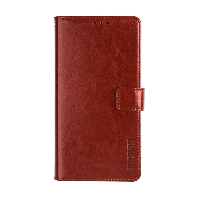 For Blackview R7 idewei Crazy Horse Texture Horizontal Flip Leather Case with Holder & Card Slots & Wallet(Brown) - More Brand by idewei | Online Shopping South Africa | PMC Jewellery | Buy Now Pay Later Mobicred