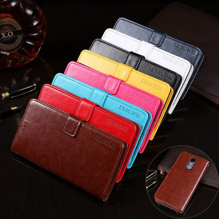 For Cubot Note Plus idewei Crazy Horse Texture Horizontal Flip Leather Case with Holder & Card Slots & Wallet(Rose Red) - More Brand by idewei | Online Shopping South Africa | PMC Jewellery | Buy Now Pay Later Mobicred