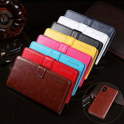 For Doogee X55 idewei  Crazy Horse Texture Horizontal Flip Leather Case with Holder & Card Slots & Wallet(Rose Red) - More Brand by idewei | Online Shopping South Africa | PMC Jewellery | Buy Now Pay Later Mobicred