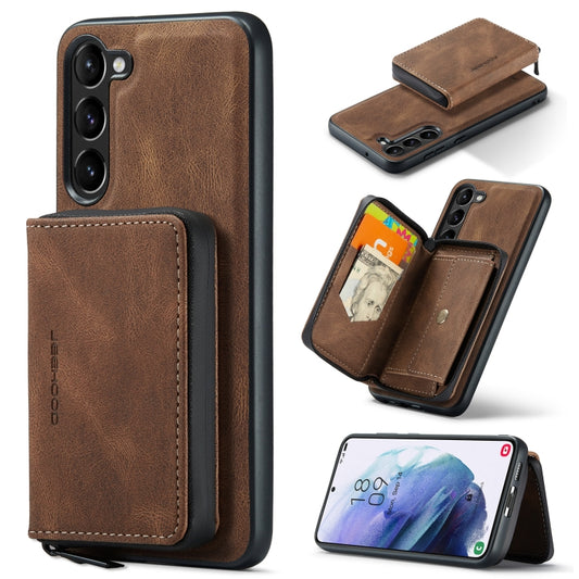 For Samsung Galaxy S24 5G JEEHOOD Magnetic Zipper Horizontal Flip Leather Phone Case(Brown) - Galaxy S24 5G Cases by JEEHOOD | Online Shopping South Africa | PMC Jewellery | Buy Now Pay Later Mobicred