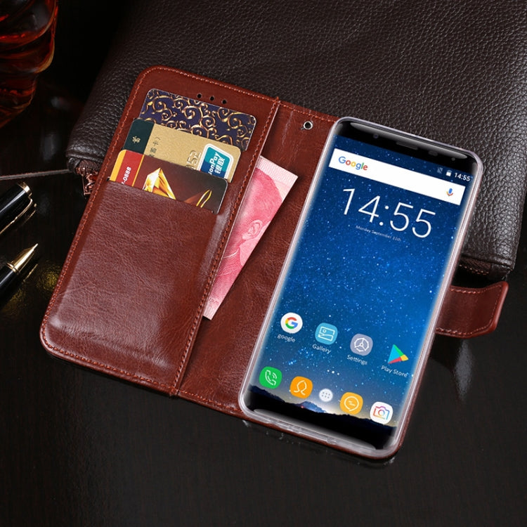 For Oukitel K5000 idewei  Crazy Horse Texture Horizontal Flip Leather Case with Holder & Card Slots & Wallet(Brown) - More Brand by idewei | Online Shopping South Africa | PMC Jewellery | Buy Now Pay Later Mobicred