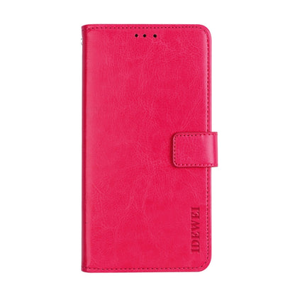 For LG X power3 idewei Crazy Horse Texture Horizontal Flip Leather Case with Holder & Card Slots & Wallet(Rose Red) - LG by idewei | Online Shopping South Africa | PMC Jewellery | Buy Now Pay Later Mobicred