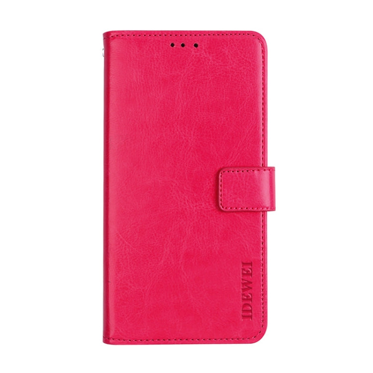 For Ulefone Note 7 idewei  Crazy Horse Texture Horizontal Flip Leather Case with Holder & Card Slots & Wallet(Rose Red) - Ulefone Cases by idewei | Online Shopping South Africa | PMC Jewellery | Buy Now Pay Later Mobicred