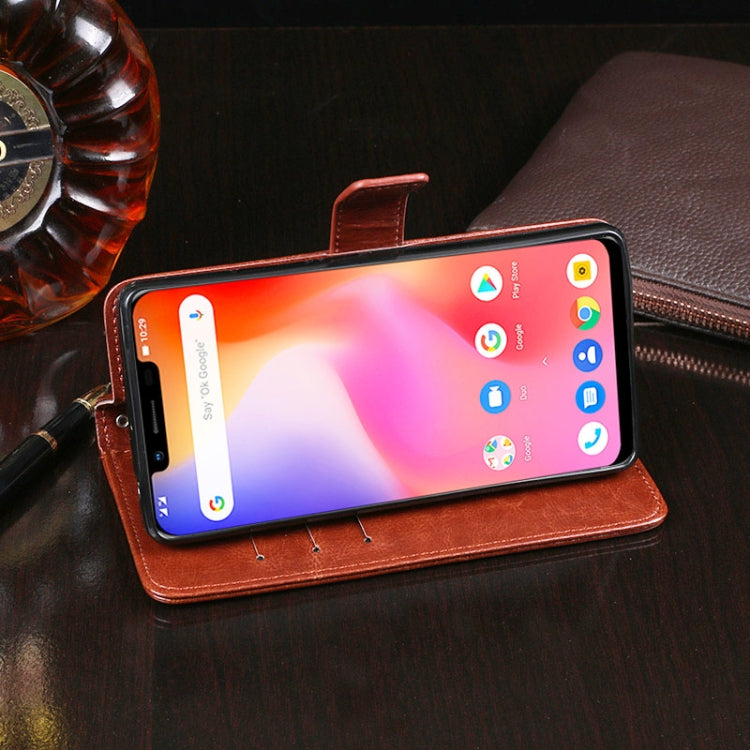 For Ulefone S10 Pro idewei  Crazy Horse Texture Horizontal Flip Leather Case with Holder & Card Slots & Wallet(Dark Blue) - Ulefone Cases by idewei | Online Shopping South Africa | PMC Jewellery | Buy Now Pay Later Mobicred