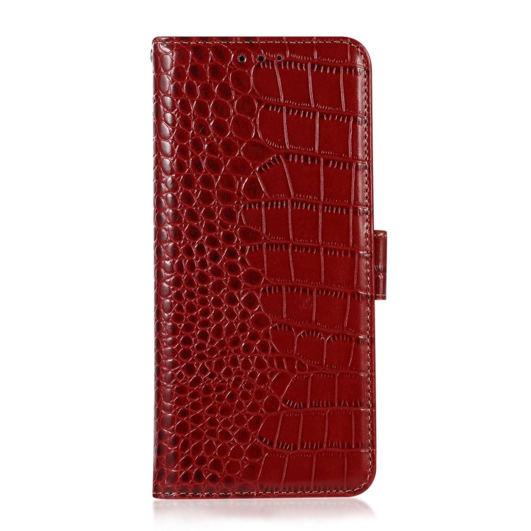 For OnePlus 11 5G Crocodile Top Layer Cowhide RFID Leather Phone Case(Red) - OnePlus Cases by PMC TechLife | Online Shopping South Africa | PMC TechLife | Buy Now Pay Later Mobicred