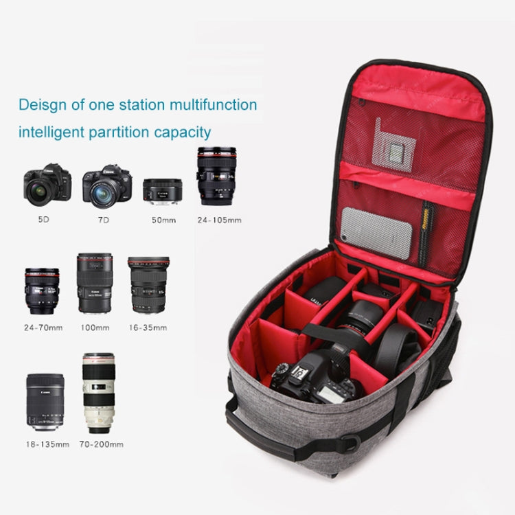 Small Waterproof Camera Backpack Shoulders SLR Camera Bag(Blue) - Backpack by PMC TechLife | Online Shopping South Africa | PMC TechLife | Buy Now Pay Later Mobicred
