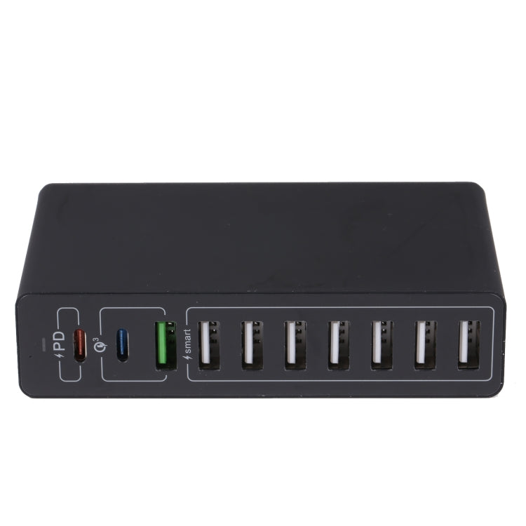 MFT-03Q 10 in 1 65W QC3.0 USB Smart Fast Charger, Plug Type:US Plug(Black) - USB Charger by PMC TechLife | Online Shopping South Africa | PMC TechLife | Buy Now Pay Later Mobicred