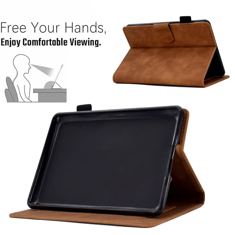 For Amazon Kindle Paperwhite 4/3/2/1 Peony Butterfly Embossed Leather Smart Tablet Case(Brown) - Amazon by PMC TechLife | Online Shopping South Africa | PMC TechLife | Buy Now Pay Later Mobicred
