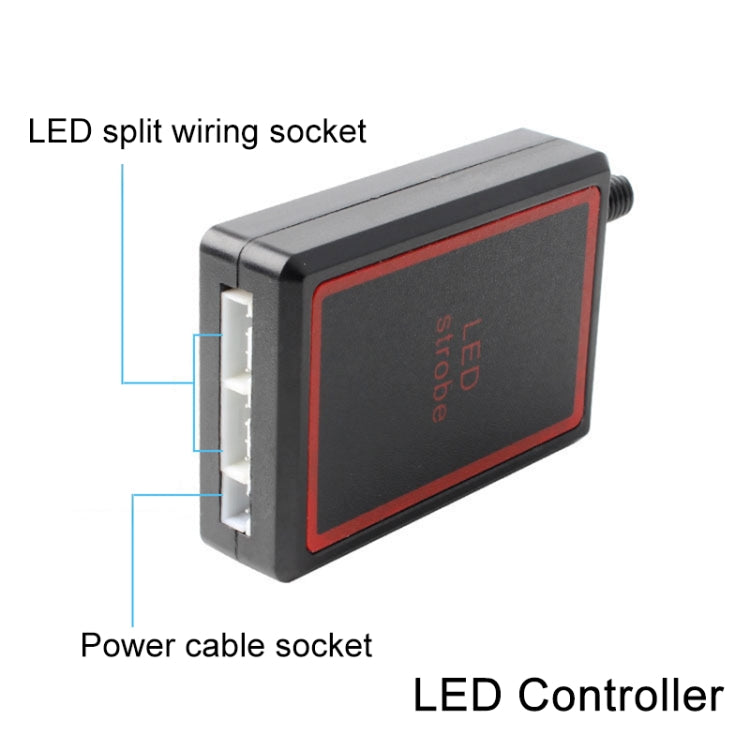 4 in 1 Car 12LEDs Grille Flash Lights Warning Lights with Wireless Remote Control, Color:Red - Warning Lights by PMC TechLife | Online Shopping South Africa | PMC TechLife | Buy Now Pay Later Mobicred