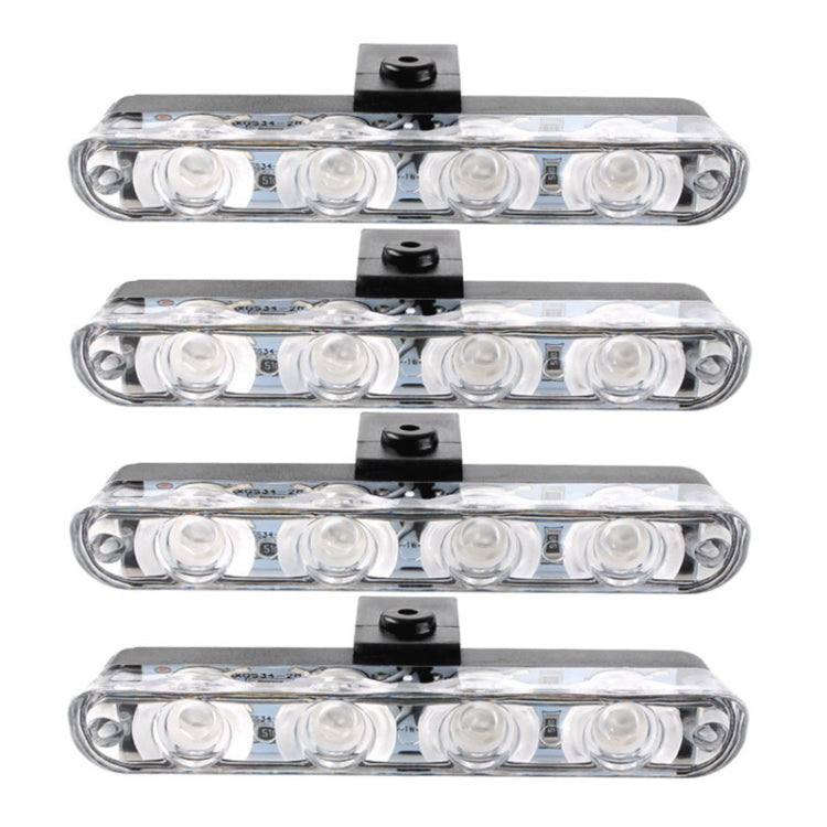 4 in 1 Car 16LEDs Grille Flash Lights Warning Lights with Wireless Remote Control(Red) - Warning Lights by PMC TechLife | Online Shopping South Africa | PMC TechLife | Buy Now Pay Later Mobicred