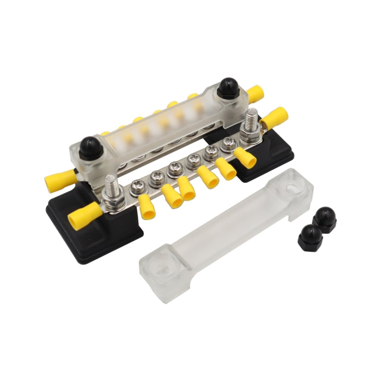 CP-3052 150A 12-48V RV Yacht Double-row 6-way Busbar with 16pcs Terminals(Black) - Booster Cable & Clip by PMC Jewellery | Online Shopping South Africa | PMC Jewellery | Buy Now Pay Later Mobicred