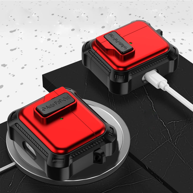 For AirPods 3 Signal Flag Wireless Earphones Case with Security Lock(Black) - For AirPods 3 by PMC Jewellery | Online Shopping South Africa | PMC Jewellery | Buy Now Pay Later Mobicred
