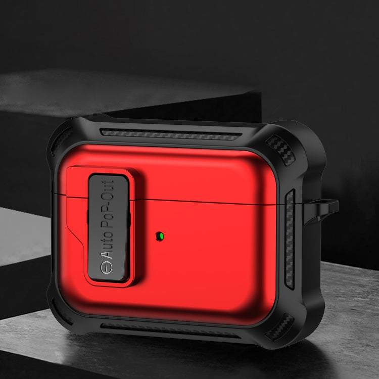 For AirPods Pro Signal Flag Wireless Earphones Case with Security Lock(Red) - For AirPods Pro by PMC Jewellery | Online Shopping South Africa | PMC Jewellery | Buy Now Pay Later Mobicred