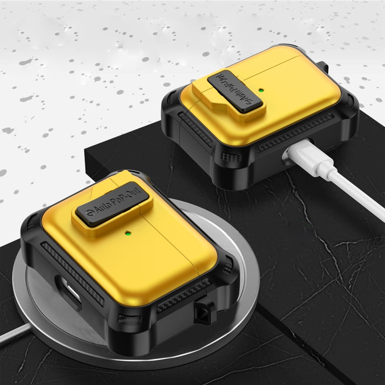 For AirPods Pro Signal Flag Wireless Earphones Case with Security Lock(Green) - For AirPods Pro by PMC Jewellery | Online Shopping South Africa | PMC Jewellery | Buy Now Pay Later Mobicred