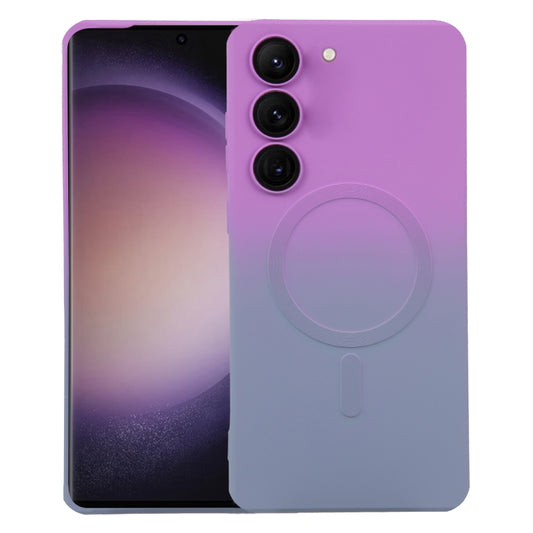 For Samsung Galaxy S23 5G Liquid TPU Silicone Gradient MagSafe Phone Case(Purple Grey) - Galaxy S23 5G Cases by PMC Jewellery | Online Shopping South Africa | PMC Jewellery