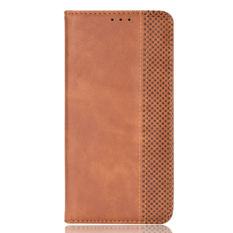 For Blackview A52 Magnetic Buckle Retro Texture Leather Phone Case(Brown) - More Brand by PMC TechLife | Online Shopping South Africa | PMC TechLife | Buy Now Pay Later Mobicred