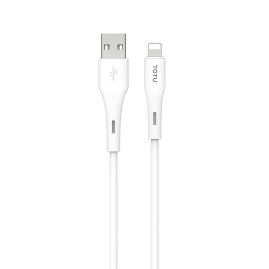 TOTU BL-017 Skin Sense Series USB to 8 Pin Silicone Data Cable, Length:2m(White) - Normal Style Cable by TOTUDESIGN | Online Shopping South Africa | PMC Jewellery | Buy Now Pay Later Mobicred