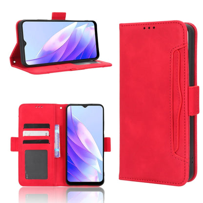 For Blackview A52 Skin Feel Calf Texture Card Slots Leather Phone Case(Red) - More Brand by PMC Jewellery | Online Shopping South Africa | PMC Jewellery | Buy Now Pay Later Mobicred