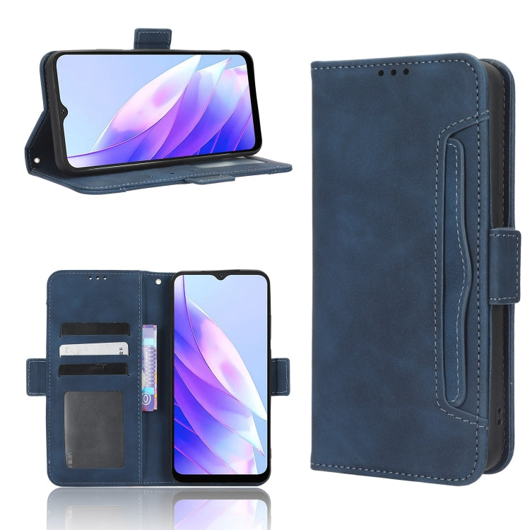 For Blackview A52 Skin Feel Calf Texture Card Slots Leather Phone Case(Blue) - More Brand by PMC Jewellery | Online Shopping South Africa | PMC Jewellery | Buy Now Pay Later Mobicred